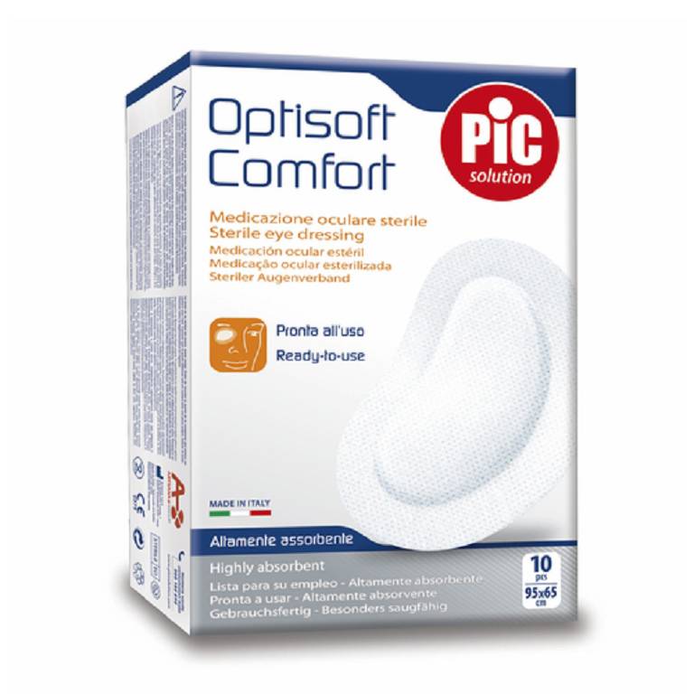 Pic tamponi oculari con bordo adesivo 10 pezzi